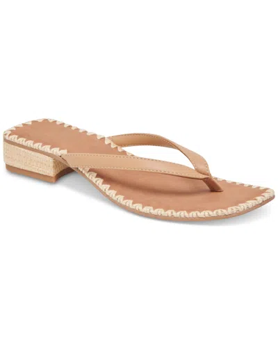 DOLCE VITA WOMEN'S BARTY WHIPSTITCH THONG LOW HEEL SANDALS