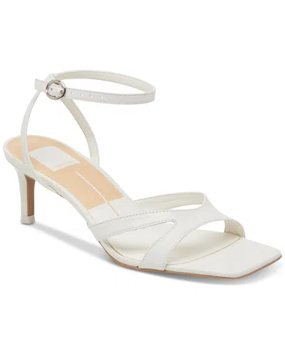 Dolce Vita Women's Becki Two-piece Dress Sandals In True White Leather