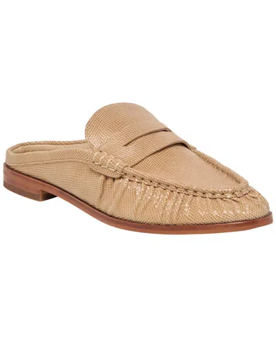 Dolce Vita Women's Betzy Flat Slip-on Mule Loafers In Latte Embossed Leather