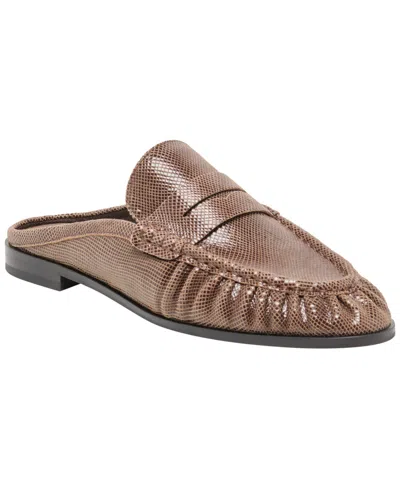 Dolce Vita Women's Betzy Flat Slip-on Mule Loafers In Mocha Embossed Leather