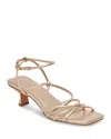 Dolce Vita Bev Ankle Strap Sandal In Gold Metallic Leather