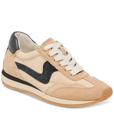 Dolce Vita Women's Notice Adjustable Strap Low Profile Sneakers In Tan Multi