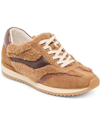 Dolce Vita Women's B.ntcd Plush Lace-up Retro Jogger Sneakers In Brown