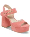 Dolce Vita Bobby Platform Sandal In Coral Suede