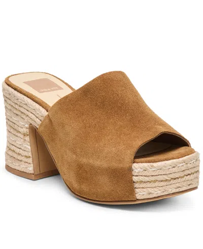 Dolce Vita Women's Bodhi Espadrille Platform Block Heel Sandals In Brown
