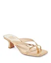 Dolce Vita Brevel Kitten Heel Flip Flop In Gold Distressed