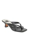 Dolce Vita Brevel Kitten Heel Flip Flop In Onyx Leather