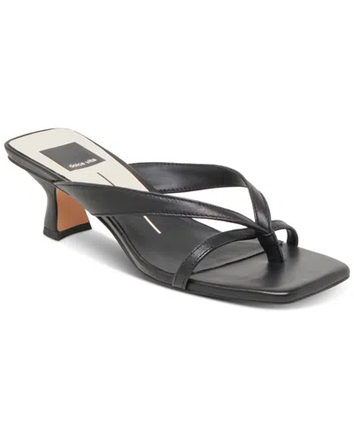 DOLCE VITA WOMEN'S BREVEL THONG LOW BLOCK HEEL DRESS SANDALS