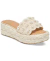 Dolce Vita Caper Platform Sandal In Vanilla Raffia