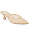 Dolce Vita Clara Kitten Heel Pointed Toe Pump In French Vanilla Mesh