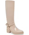 Dolce Vita Women's Cloudy H2o Strapped Rain Boots In Dune Patent