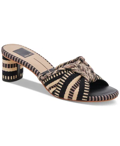 Dolce Vita Women's Dallie Knotted Dress Sandals In Black Multi Woven