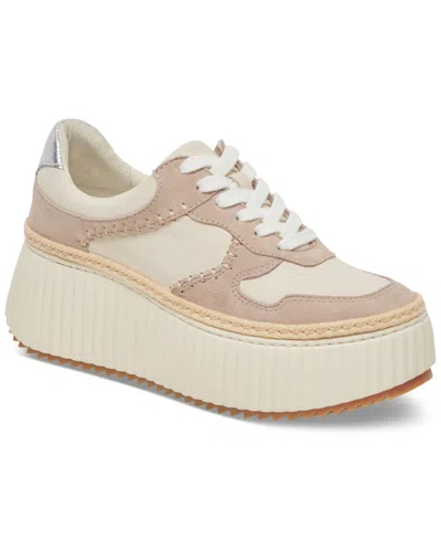 Dolce Vita Women's Dandi Woven Lace-up Platform Sneakers In Taupe Multi