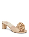Dolce Vita Darly Womens Rosette Man Made Heels In Natural Rafia