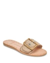 Dolce Vita Dasa Slide Sandal In White/natural Raffia