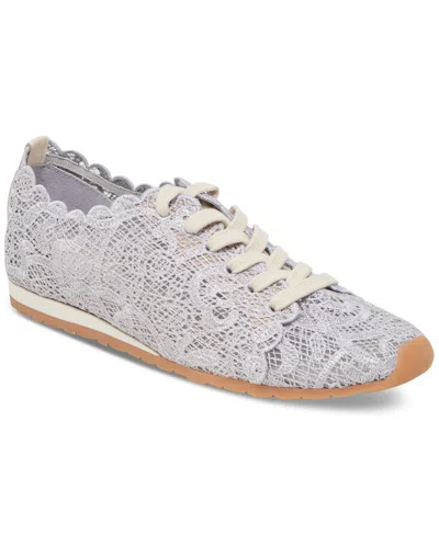 Dolce Vita Women's Dayana Lace Floral Lace-up Sneakers In Dusty Blue Lace