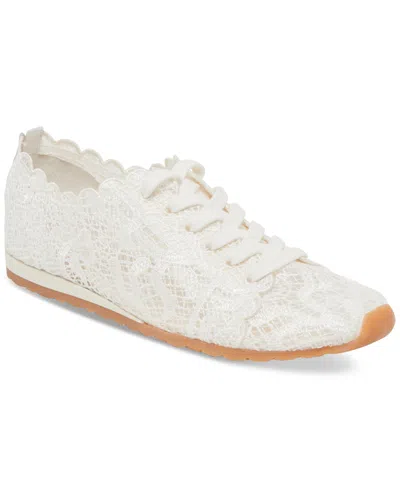 Dolce Vita Women's Dayana Lace Floral Lace-up Sneakers In White