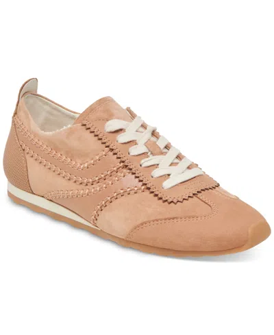 Dolce Vita Women's Delany Low Profile Lace-up Sneakers In Toffee Nubuck