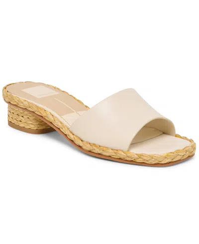 Dolce Vita Women's Dixi Slide-low Raffia Heel Dress Sandals In Neutral
