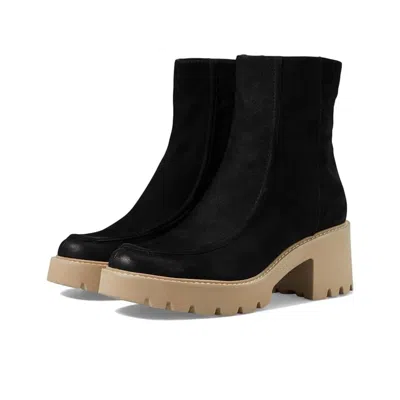 Dolce Vita Women's  Henla Boots Black Leather Block Heel Ankle Bootie Rhs6621 In Multi