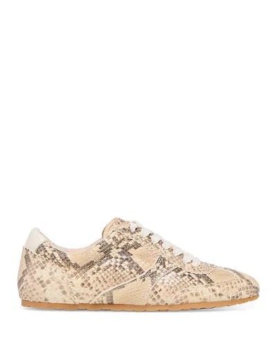 Dolce Vita Dorie Sneakers Natural Snake Embossed Leather In Multi