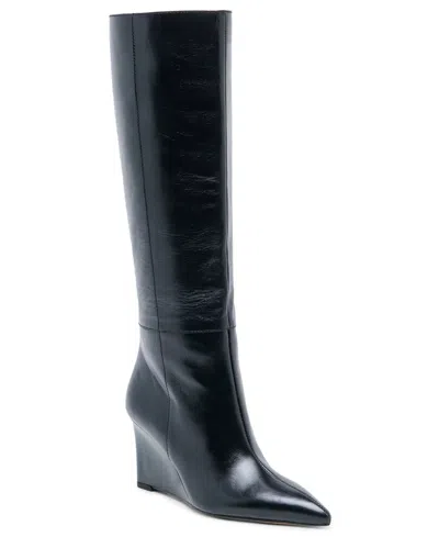 Dolce Vita Emila Boots In Black Leather Size 6 By