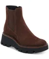Dolce Vita Emmet H2o Waterproof Platform Bootie In Dark Brown Suede
