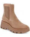 Dolce Vita Emmet H2o Waterproof Platform Bootie In Mushroom Suede