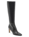 Dolce Vita Womens Emmi Pointed Toe Blade Heel Knee High Tall Dress Boots Regular Wide Calf In Animal Print