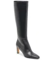 Dolce Vita Women's Emmi Pointed-toe Blade-heel Knee-high Tall Dress Boots In Black