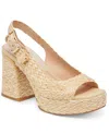 Dolce Vita Flores Slingback Platform Sandal In Natural Raffia