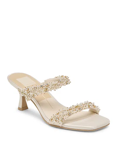 Dolce Vita Genora Rhinestone Sandal In Ivory Rhinestone