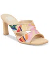 Dolce Vita Gitel Slide Sandal In Floral Multi Woven Raffia
