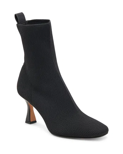 Dolce Vita Glamor Cap Toe Bootie In Black Knit