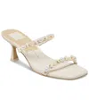 Dolce Vita Women's Grason Embellished Sandals In White Leather