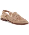 Dolce Vita Women's Hardi Plush Cozy Slingback Loafer Flats In Mushroom Suede