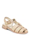 Dolce Vita Holis Womens Cushioned Footbed Leather Strappy Sandals In Light Gold
