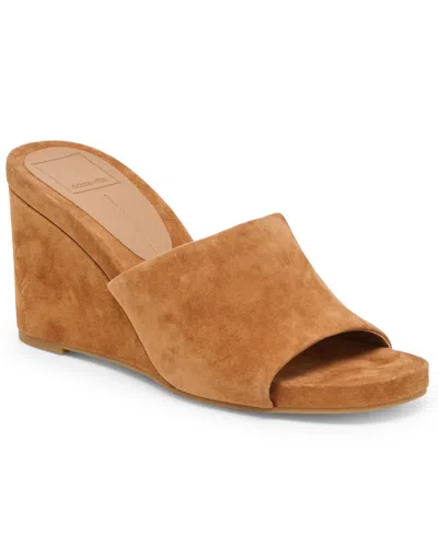 Dolce Vita Women's Holta Slip-on Wedge Sandals In Brown