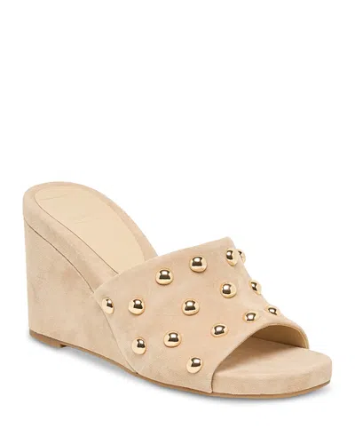 Dolce Vita Holta Stud Wedge Sandal In Neutral