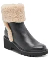Dolce Vita Women's Hug H2o Faux-fur-trim Booties In Black Leather H2o