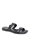Dolce Vita Ilva Low Slide Sandal In Onyx Embossed Leather