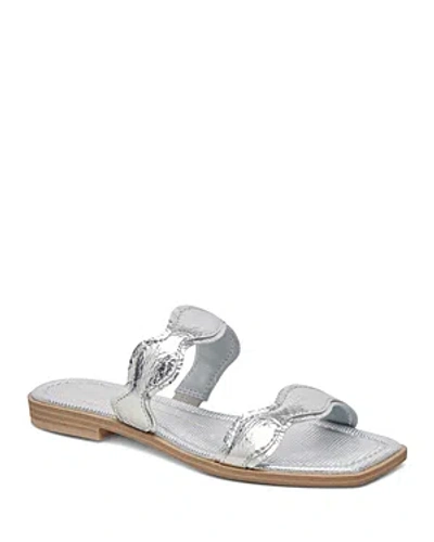 Dolce Vita Women's Ilva Slip On Square Toe Slide Sandals In Gray