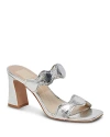 DOLCE VITA WOMEN'S ILVA SQUARE TOE SCALLOPED STRAP HIGH HEEL SANDALS