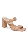 DOLCE VITA WOMEN'S ILVA SQUARE TOE SCALLOPED STRAP HIGH HEEL SANDALS