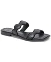 Dolce Vita Ilva Low Slide Sandal In Onyx Embossed Leather