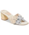 Dolce Vita Izra Sandal In Blue Multi Striped Fabric