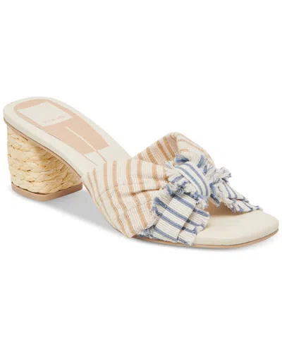 DOLCE VITA WOMEN'S IZRA KNOT RAFFIA BLOCK-HEEL DRESS SANDALS