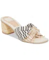 Dolce Vita Izra Sandal In Natural Multi Striped Linen