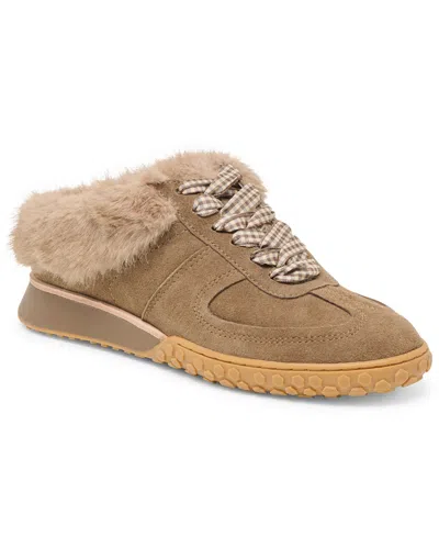 Dolce Vita Women's Izzey Plush Cozy Retro Slides Sneakers In Brown
