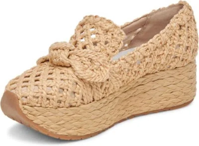 Pre-owned Dolce Vita Women's Jaka In Lt Natural Raffia